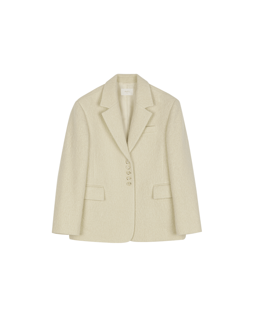 Wool-Blend Buttoned Jacket