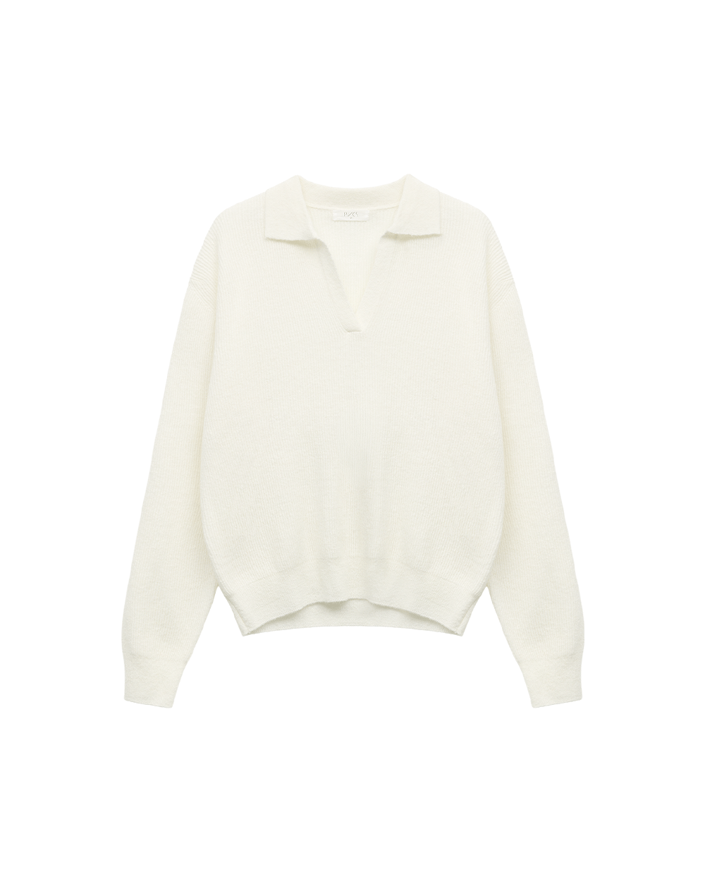 Open Collar Knit Sweater