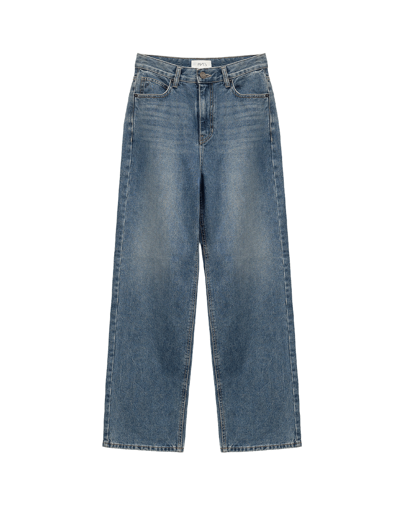 Washed Straight Jeans