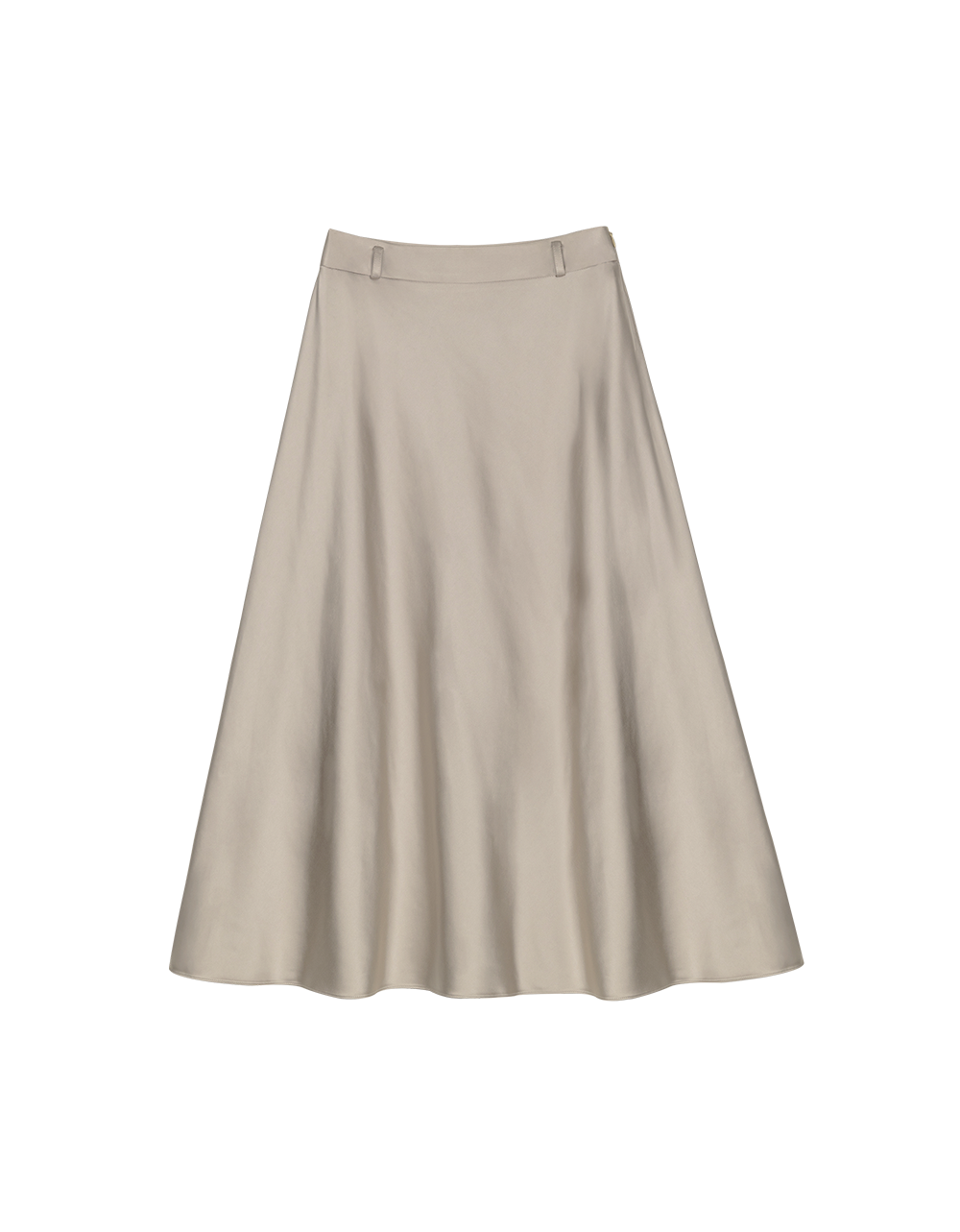 flowing satin skirt