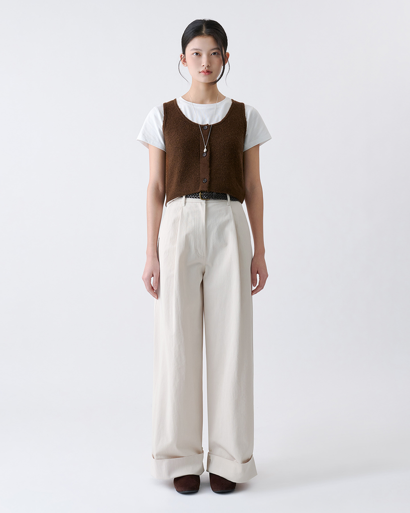 Bartack Detail Roll-up Pants