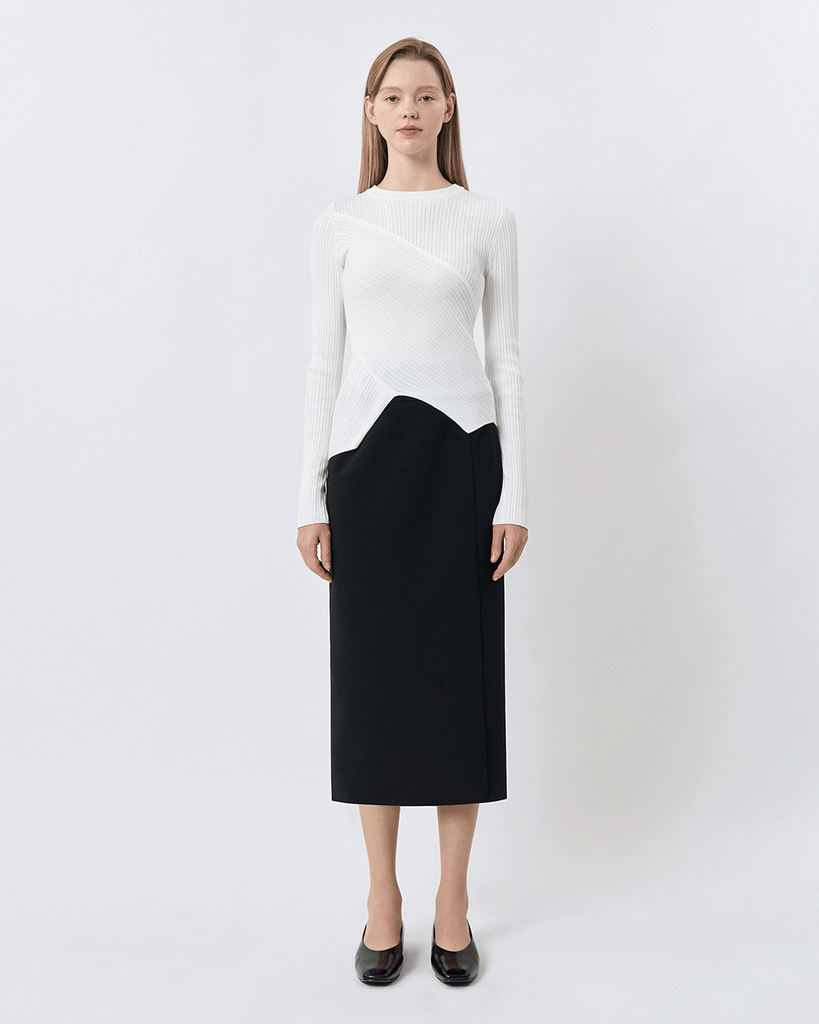 Slit Pencil Skirt
