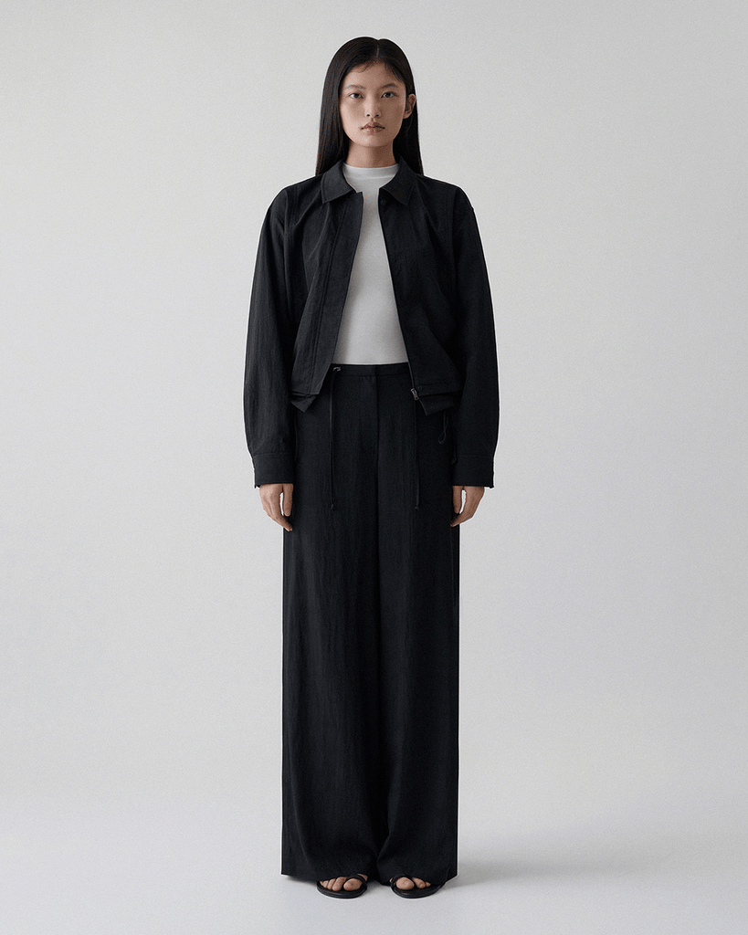 Drawstring Wide Leg Pants