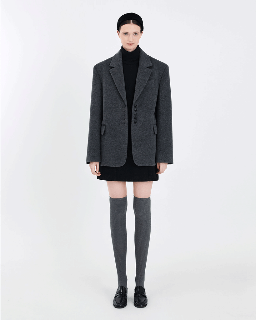 Wool-Blend Buttoned Jacket