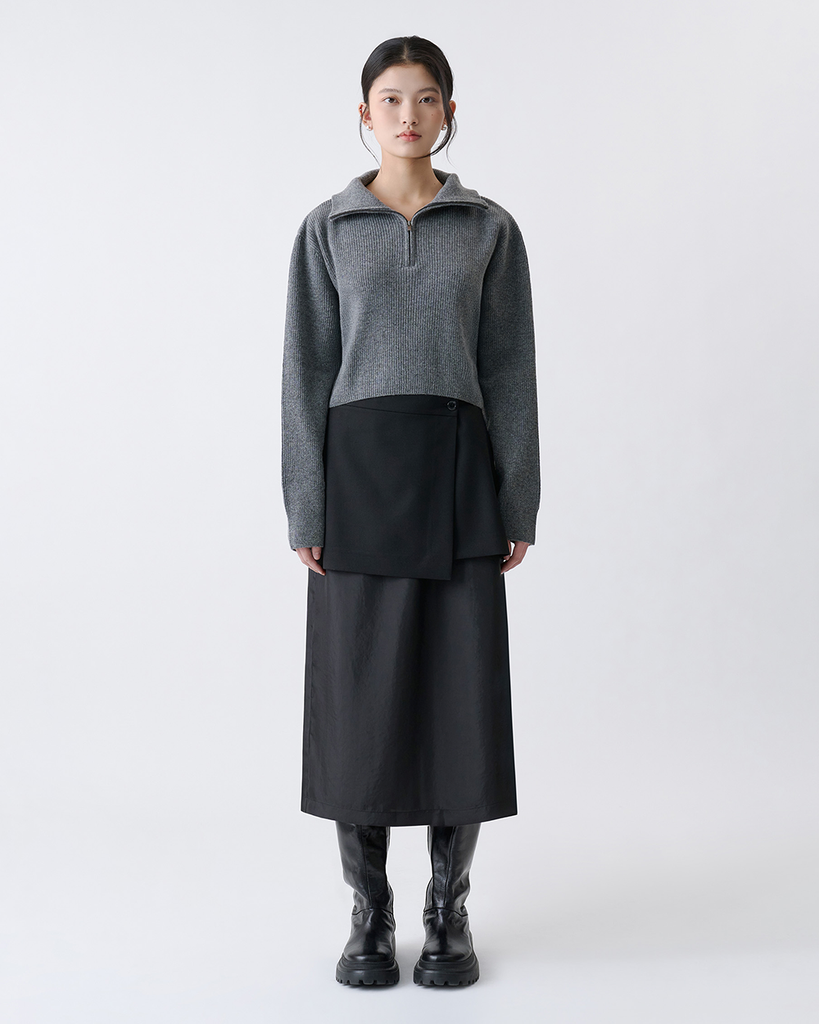 Layered Button Skirt