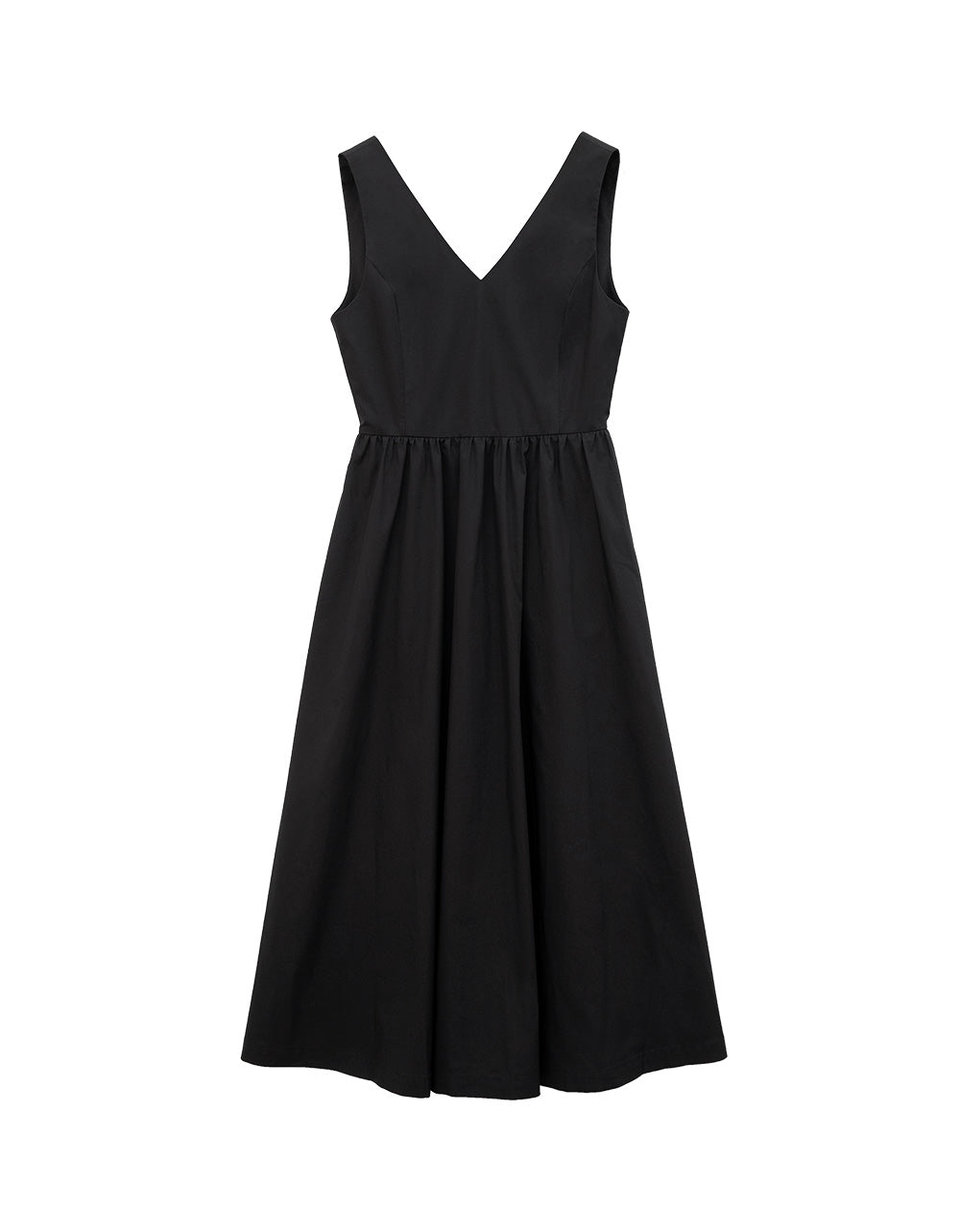 V-Backless Flare Dress